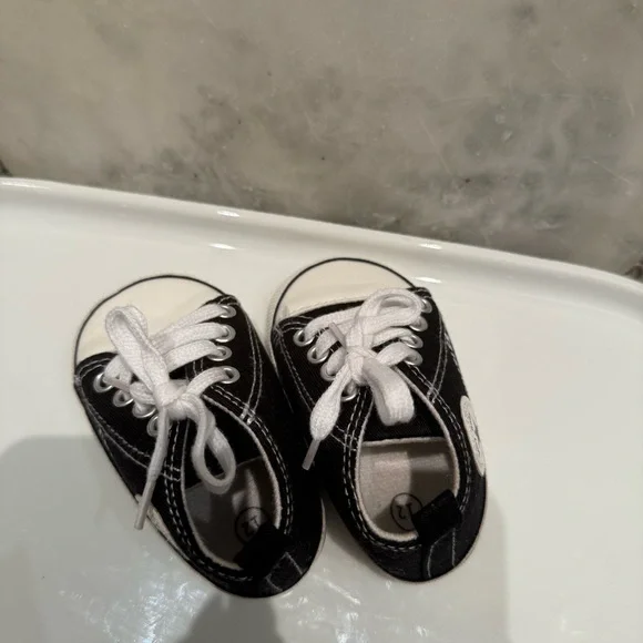 NWT- Our Baby Bakery Baby Black High-Top Custom Sneakers  “CHARLES” - Picture 5 of 8